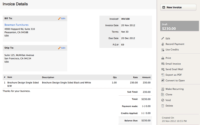 Select detail invoice