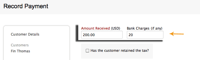 Record a Bank Charges