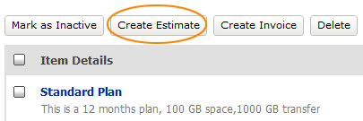Select create invoice