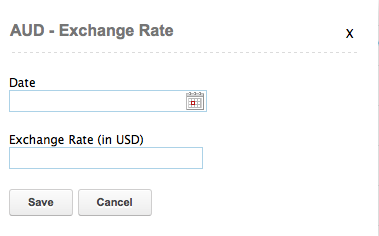 Set exchange rate