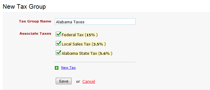 Group Tax Details