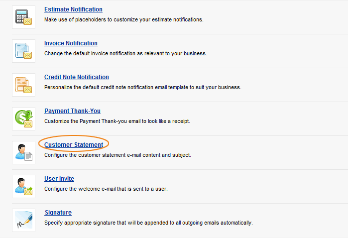 Select Customer Statement Select customer statement