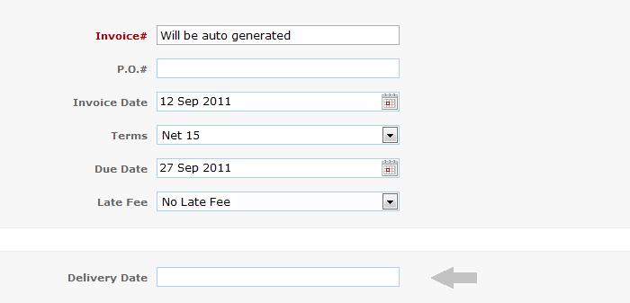 custom field in invoice