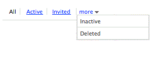 List users filters