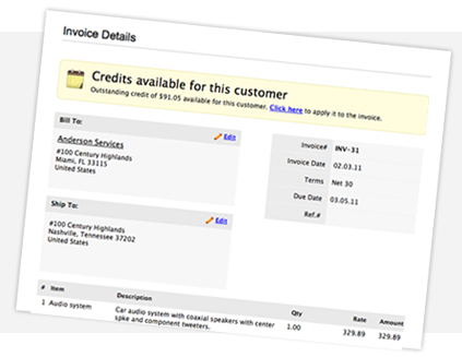 Online invoicing