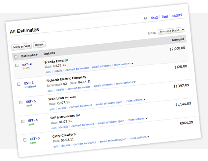 Create estimates online