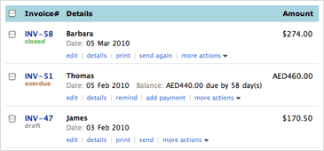 track invoices & payments
