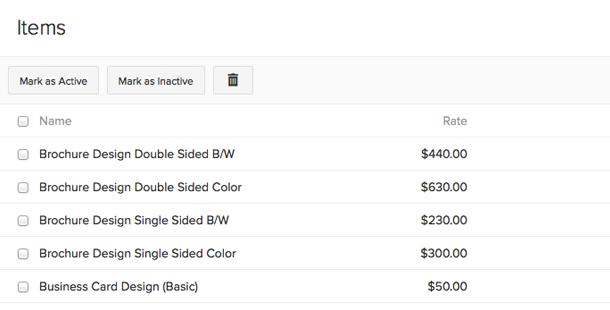 Quickly browse through the items