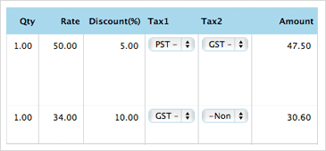 Easily handle taxes and discounts