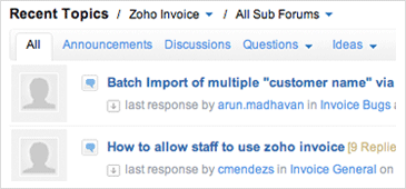 The Zoho community