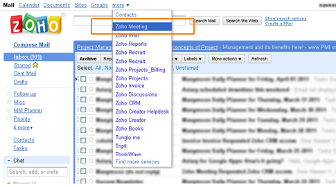 Add Zoho Meeting