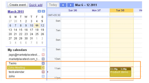 View Meeting in Google Calendar