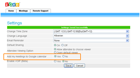 Enable Settings