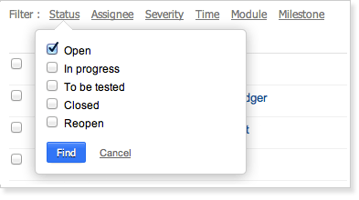 Filter by Status Filter by Status