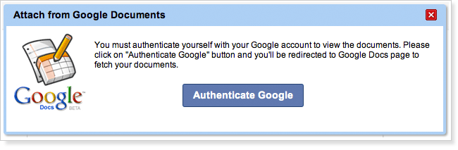 Autheticate Google Docs