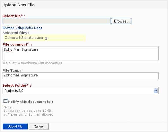 Upload Documents