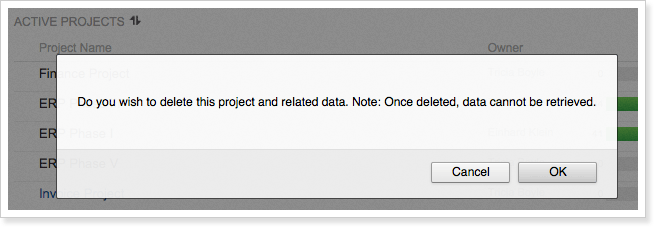 Delete a Project