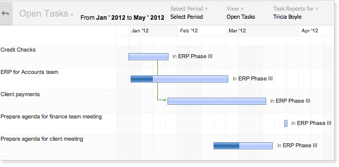 Gantt userbased report