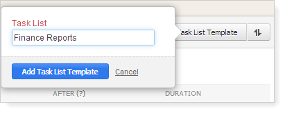 Add Tasklist template