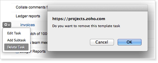 Delete Task template