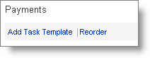 Add Task Template link