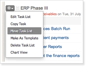 Move tasklist menu