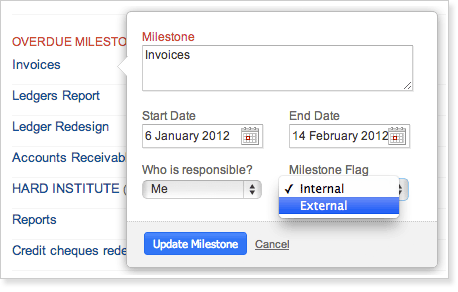 External milestone