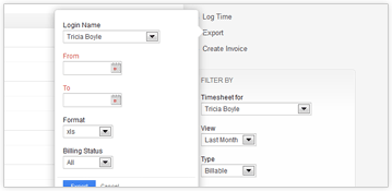Export timesheets