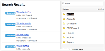 Search project files