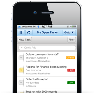 Create tasks in just few taps