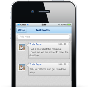 Access task notes from anywhere