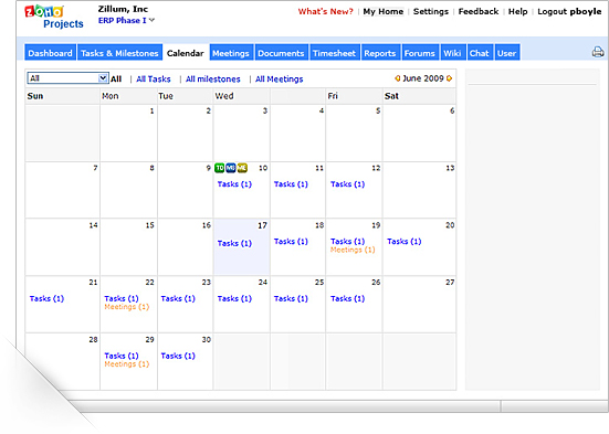 Project Calendar