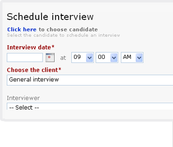 Schedule Interview for shortlisted candidates