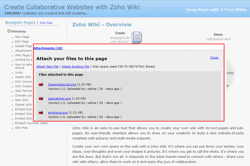 Wiki-Attachement Details