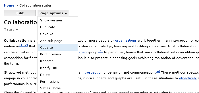 Wiki-Copy to Menu