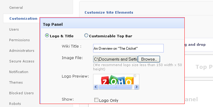 Wiki-Custom Logo
