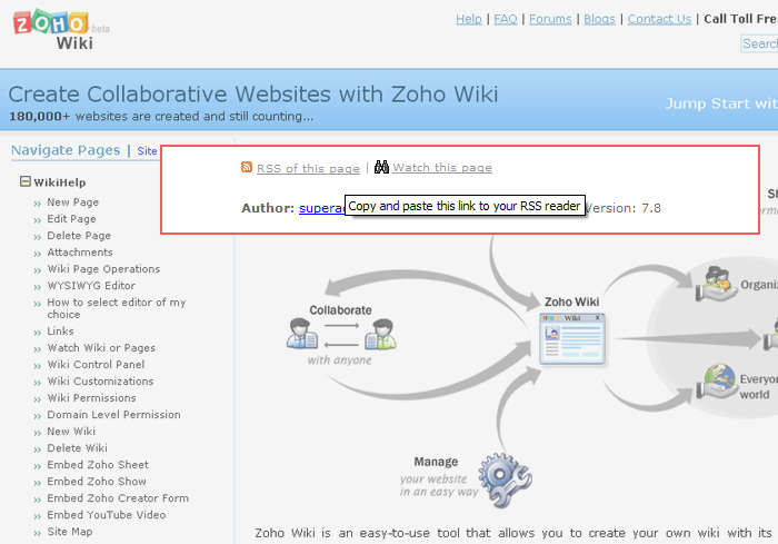 Use
														rss to get instant notification of page changes
