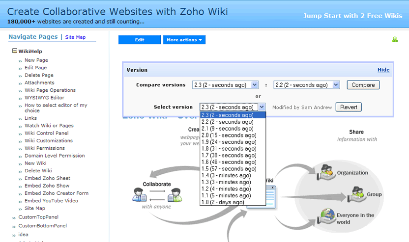Wiki-Version History