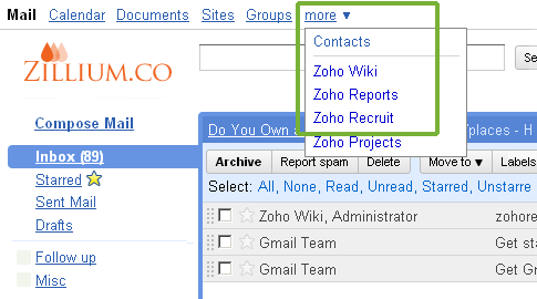 Wiki Google Apps Navigation