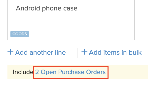 Add Purchase Order Details