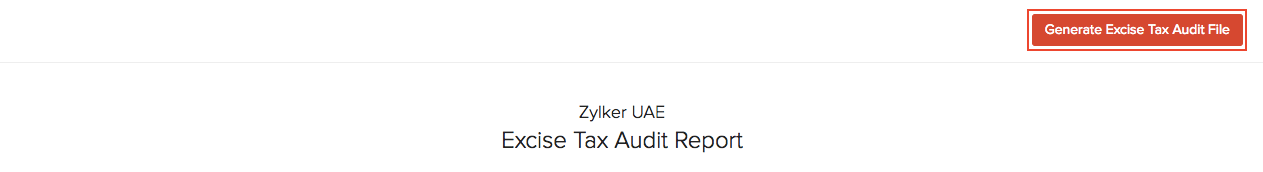 Generate Excise Tax Audit File