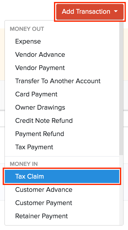 Banking-Tax Claim