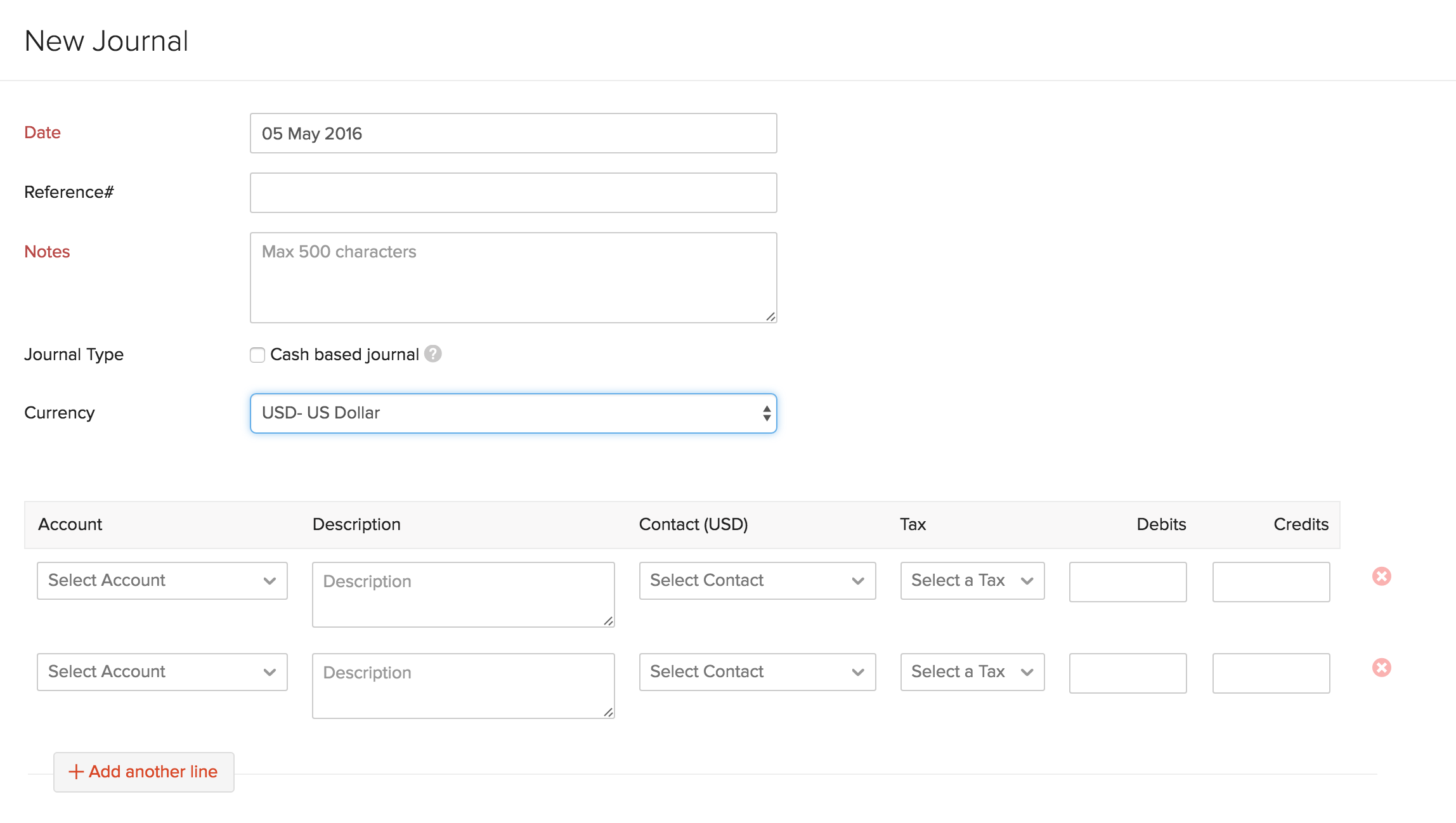 Manual Journals User Guide Zoho Books