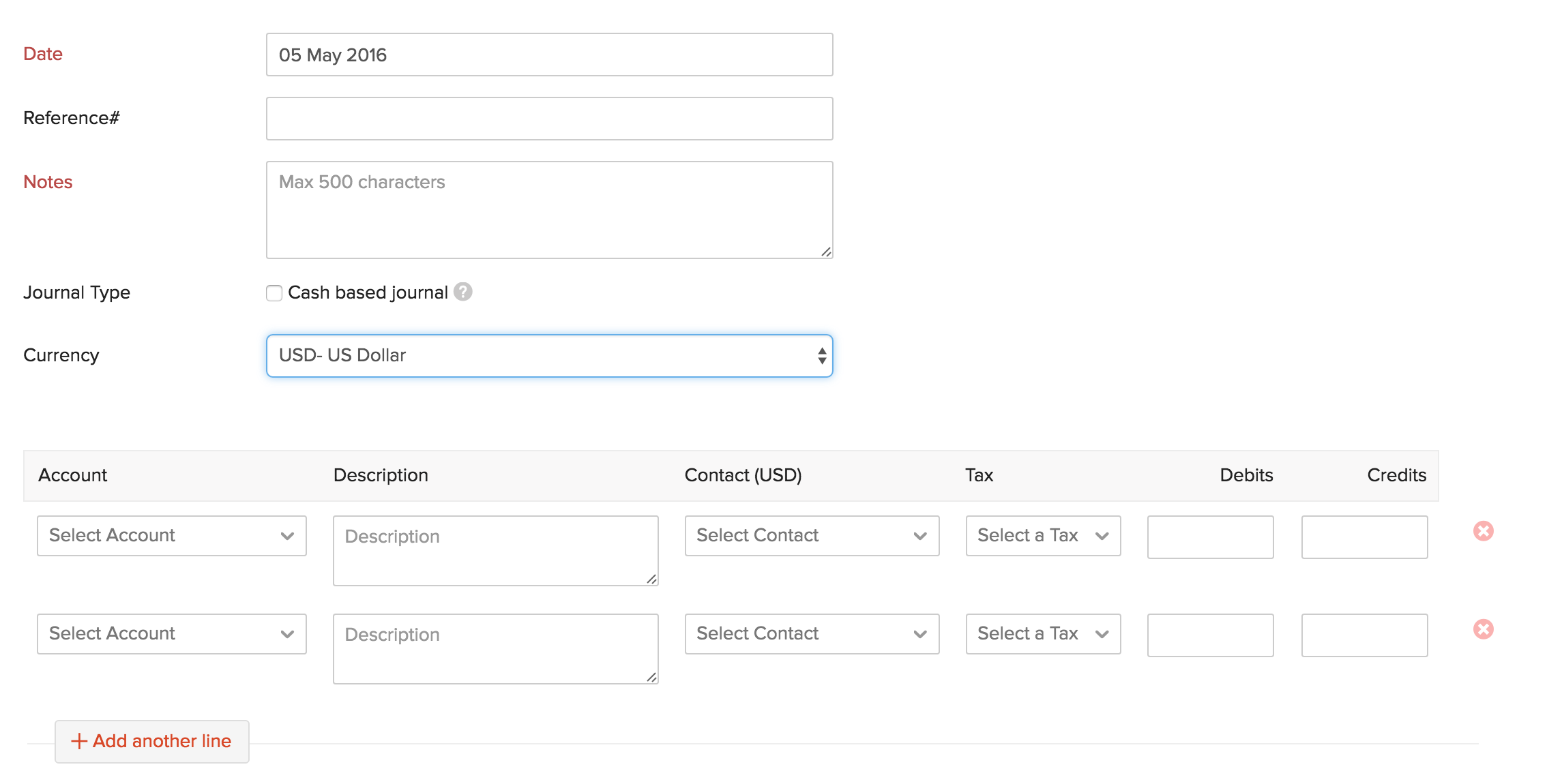 Manual Journals User Guide Zoho Books