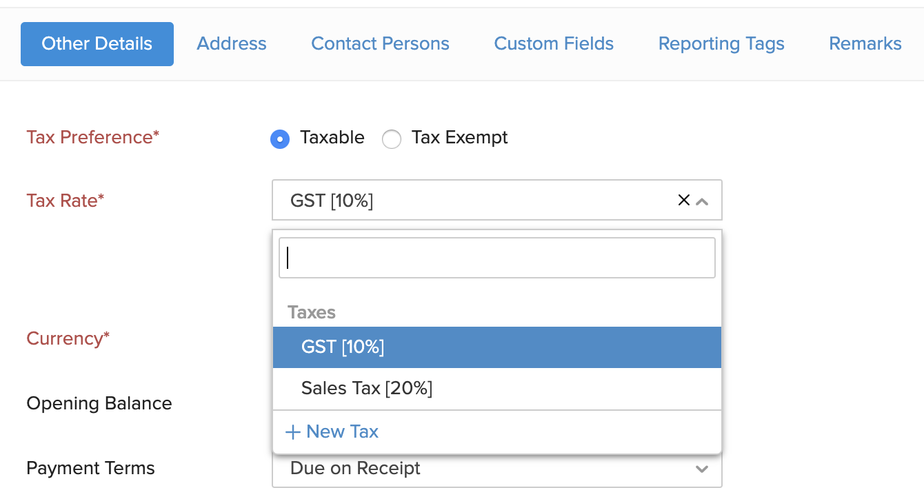 Tax Rate