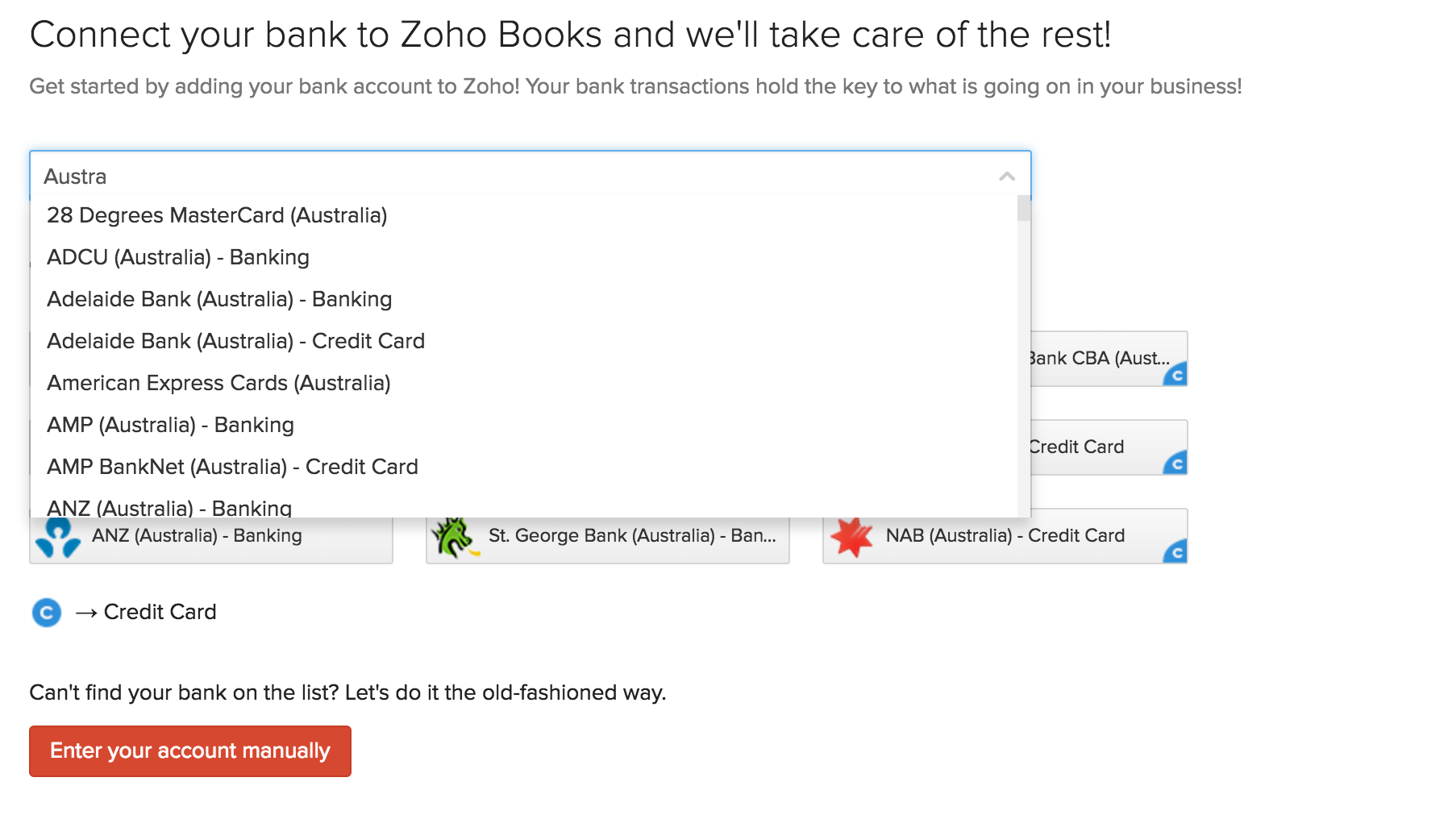 Banking User Guide Zoho Books
