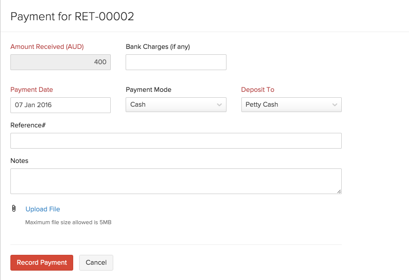 Record Payment