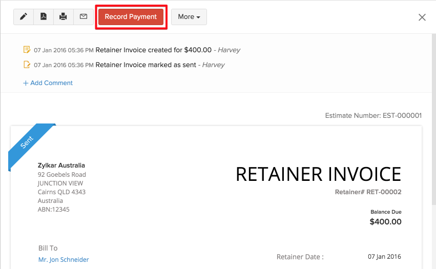 Record Payment