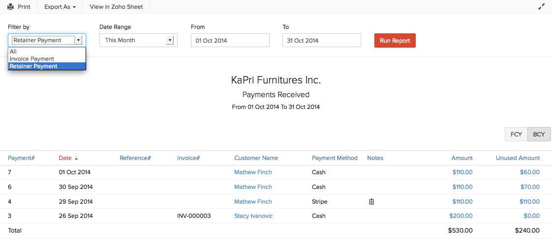 Payment Received