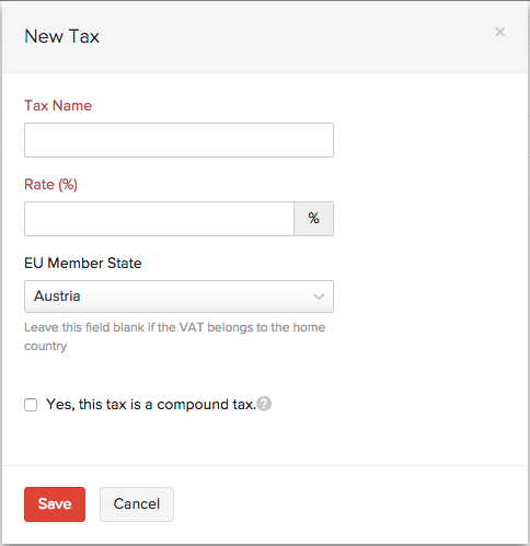 Add a New Member Country VAT Rate